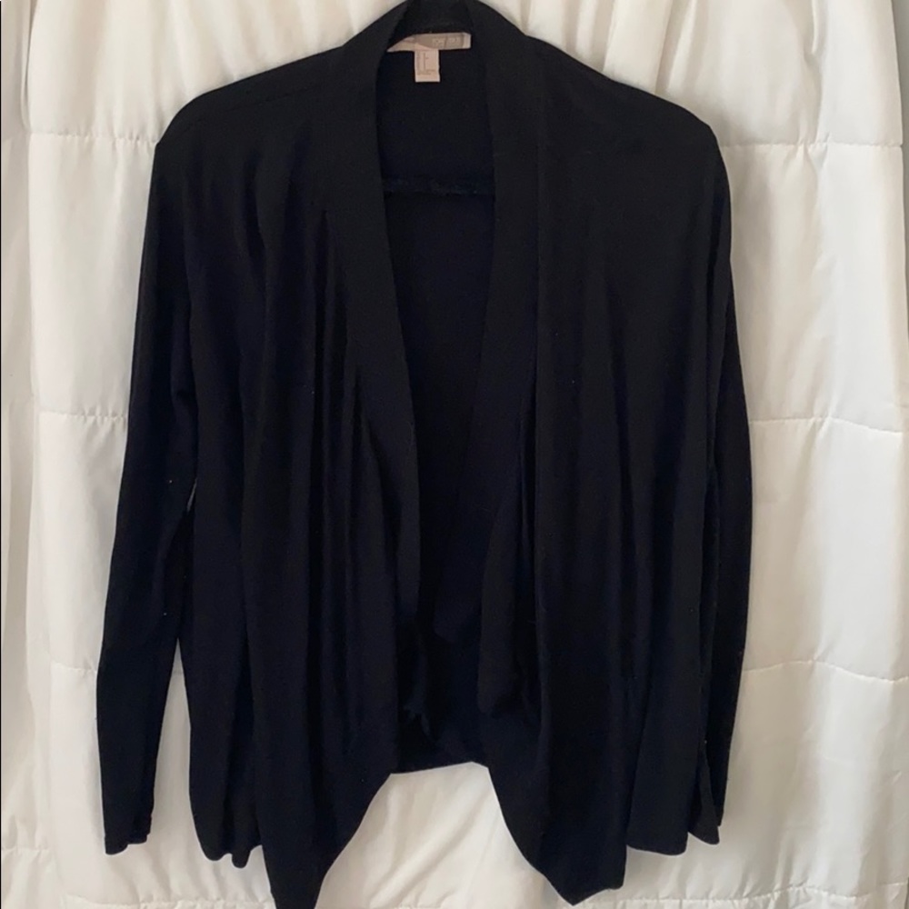 Black casual cardigan